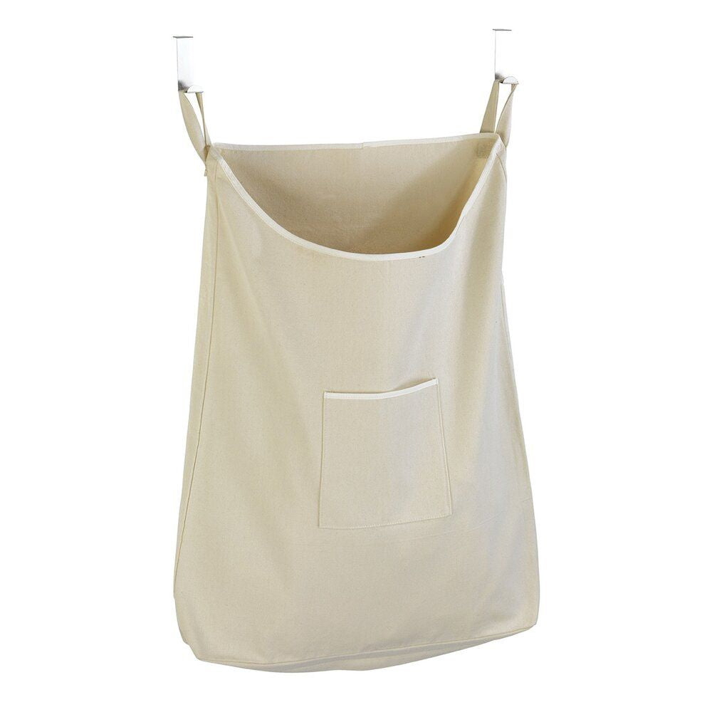 WENKO Canguro Over-Deur Wasmand Beige - 65L - Katoen - Met RVS Haken