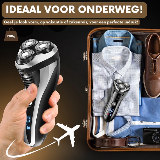 2-in-1 Scheerapparaat Mannen met Trimmer S1111 + Extra Scheerkop - Sansbeaute® - Nat & Droog – Precisietrimmer - Elektrisch - Electric Shaver - Waterproof