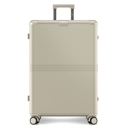 ONYX Hybrid Pro Check-in Koffer Large 100 Liter - Gerecycled Polycarbonaat en Ritsloos Design - Reiskoffer met TSA slot en Spinner wielen - Lichtgewicht Trolley met Laptopvak - Ivory White