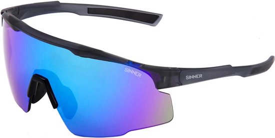 SINNER Murau - Sportbril/ Zonnebril - Grijs - Blauwe lens - Unisex - One size