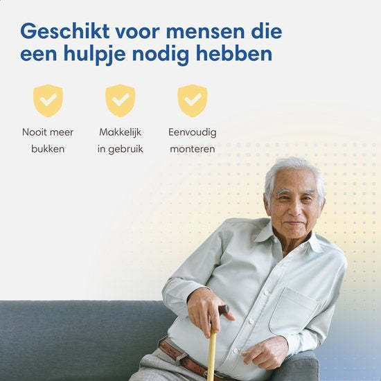 Safe Life Schoenlepel lang - 3 lengtes - Incl. aankleedstok en sokkenhulp - 3-in-1 functie