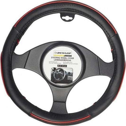 Dunlop Stuurhoes - Universeel - Pu - Zwart/rood - Ø37-39 cm