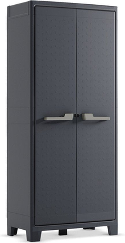 Keter Moby hoge kast - 4 planken - 80x44x182 cm - Antraciet