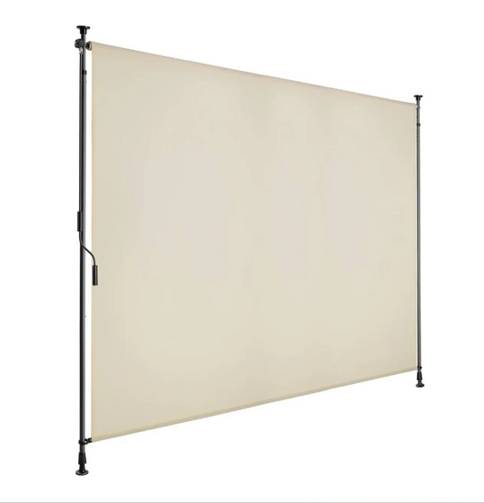 tectake Zonnescherm Taija - Klemzonwering met Zwengel - 200 x 310 cm - UV50+ - Beige