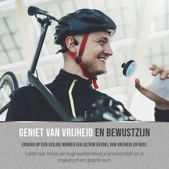 Tech Essentials Wave - Sport Oordopjes - Draadloos - Open Ear - IPX7 - Bone Conduction Hoofdtelefoon - Koptelefoon - Hardloop - Bluetooth