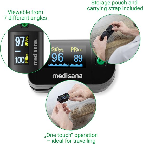 medisana PM 100 - Zwart Saturatiemeter