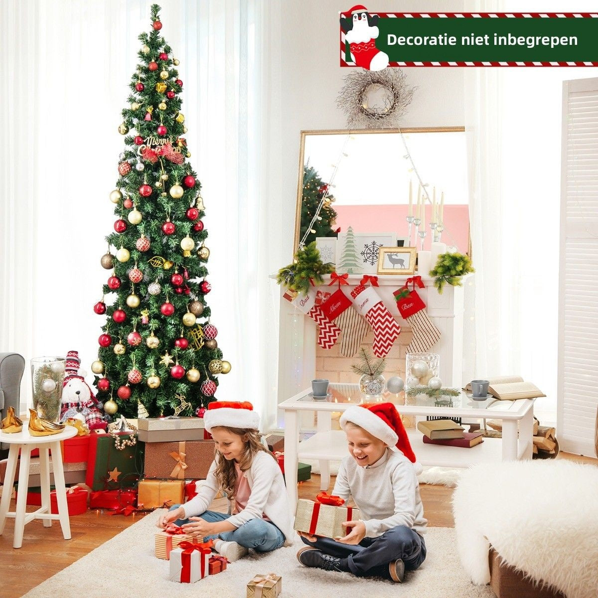 Coast Halve Kunstkerstboom met 150 LED-lampjes - 210 cm