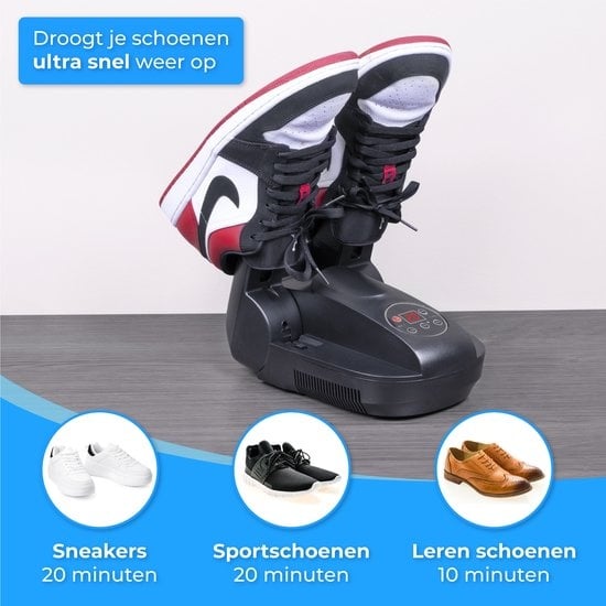 Nuvance – Schoenendroger en Schoenverfrisser - Schoendroger - Ozone en Droogfunctie - Verstelbaar - Zwart