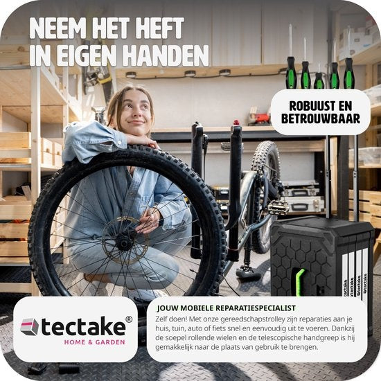 TecTake Gereedschapskoffer 401487 - 200-delig - 4 laden - Trolley