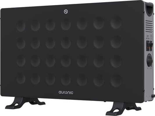 Auronic Convectorkachel - 2000W - Ingebouwde Ventilator - Elektrische Kachel - Met Thermostaat - Heater - Zwart