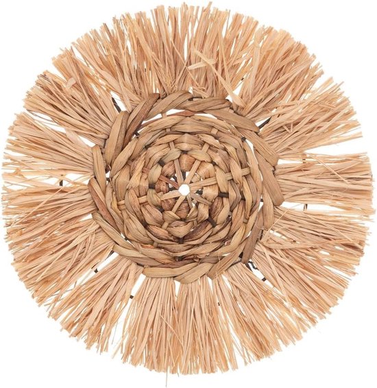 Atmosphera Wanddecoratie set - Raffia - Rond - 3 stuks