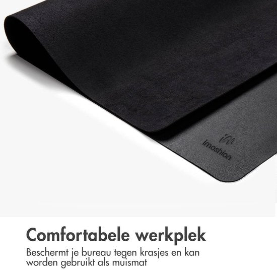 imoshion Verwarmde Bureau Onderlegger - 90 x 45 cm - 3 Standen - 40 tot 60 Graden - Verwarmde Muismat XXL - Bureau Accessoires - Antislip Muismat XXL - Zwart