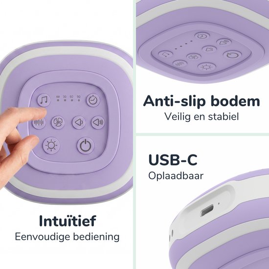 Lunae White Noise Machine - Lavender Purple