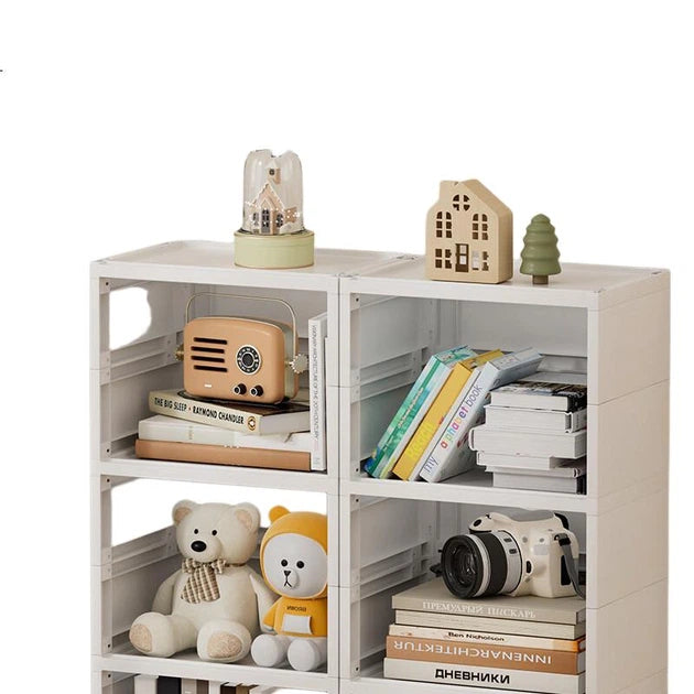Jingzao Kinderboekenkast Magic Cube - Wit - 3 Lagen - 81 x 36 x 26 cm - Modulair & Verstelbaar - Kunststof