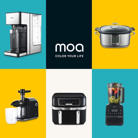 MOA Multicooker - Slowcooker - 8 Kookfuncties - 6 Liter - 1250W - Rijstkoker - Stoomkoker - Sous Vide koker - Yoghurtmaker - RVS - MC01S