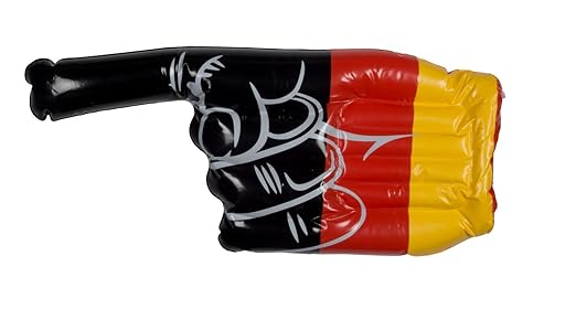 YOUNG Opblaasbare Hand - Duistland - Plastic - 16.8 x 12.2 x 2.4 cm