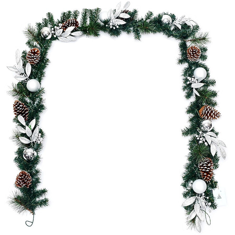 Coast Kerstslinger Groen – 274 cm – Met 50 Warmwitte LED-Lampjes en Kerstdecoratie