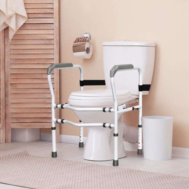 Coast Opstahulp Toilet - in Hoogte Verstelbaar - WC-Steunhulp met Armleuningen - Zonder Boren - Antislip - WC-Handgreep - 48 x 65 x 84 cm