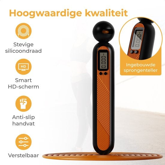 Nuvance - Professioneel Sport Springtouw met Digitale Teller - Lengte max 3M - Verstelbaar