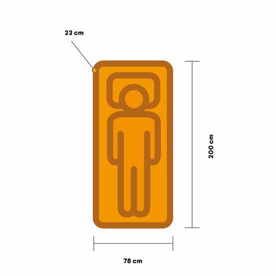 Bo-Camp Luchtbed Velours Air-XL 1 - 200x78x23cm - 1 persoons