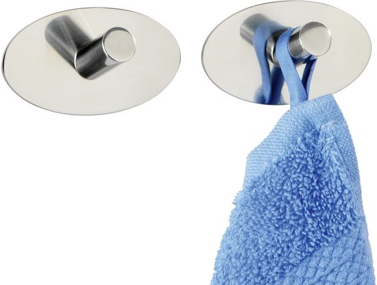Wenko Wandhaken Piceno 6,5 Cm Rvs Zilver 2 Stuks