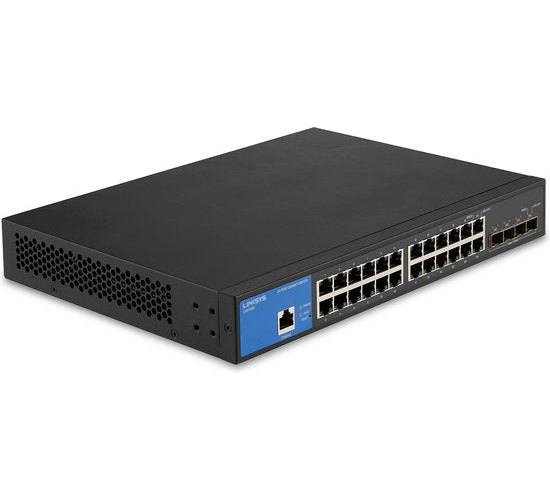 Linksys Netwerkswitch - LGS328C - Gigabit - Managed - 24 Poorten + 4 SFP+ - Zwart