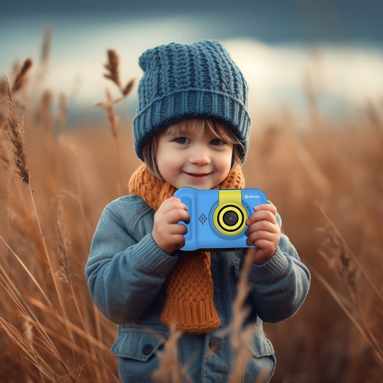 Denver Kindercamera Full HD - Flip Lens voor Selfies - 40MP - Digitale Camera Kinderen - Foto en Video - Spelletjes - KCA1351 - Blauw