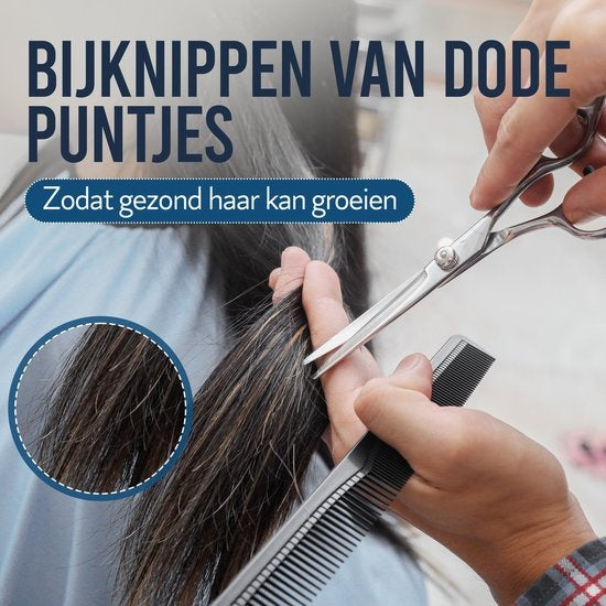 Complete Kappersset - 10 Delig - Kappersschaar Rechtshandig - Uitdunschaar Kapper - Hair Scissors - Coupeschaar - Haarschaar Set