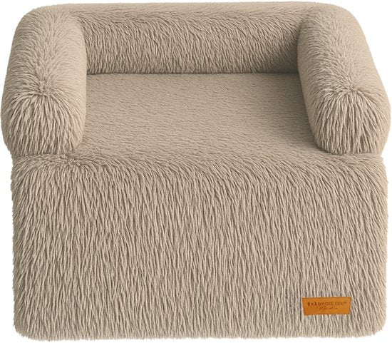 By Cee Cee Origineel Hondendeken Bank – Hondenkleed Bank - Hondenmand - Premium - Volledig Afritsbaar - Mokka Taupe - 75x90 - Maat S