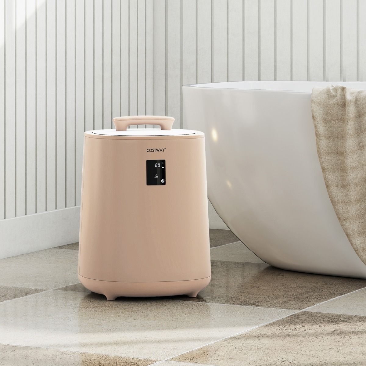 Coast Handdoekverwarmer - 18 liter capaciteit - LED-display - koffiebruin