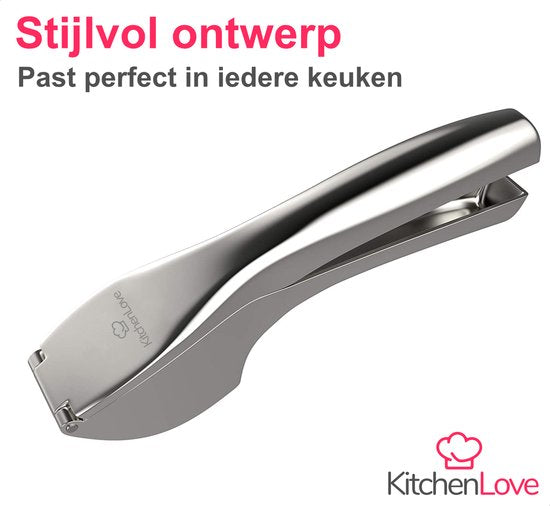 KitchenLove Knoflookpers - Lookpers - Gemberpers - Vaatwasser Bestendig