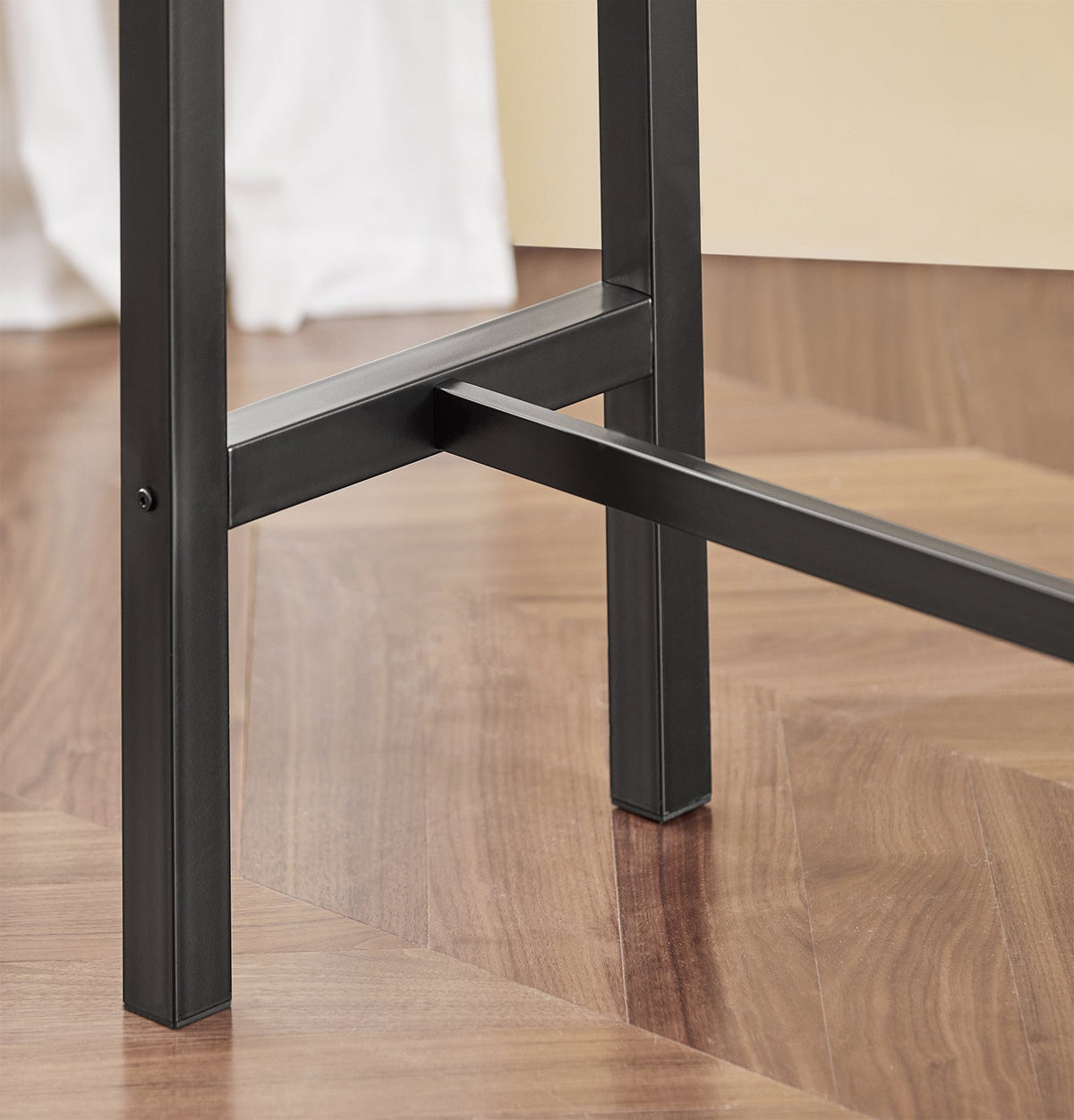 SoBuy Bartafel met 4 Krukken - Max. 150 kg - Industrieel - 120 x 40 x 100 cm - Bruin / Zwart