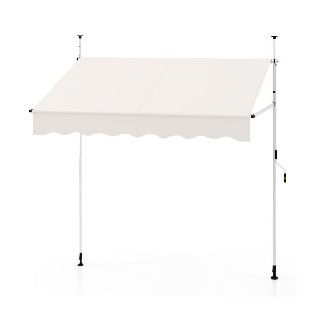 Coast Klemmmarkies 200 cm - Zonder Boren - Hoogte 210-300 cm - UV-bestendig - Wit