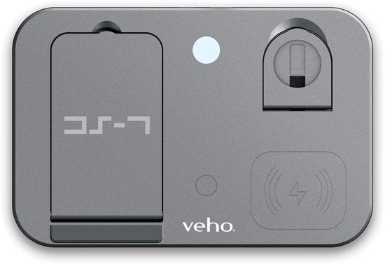 Veho DS-7 draadloos oplaadstation met LED nachtlampje
