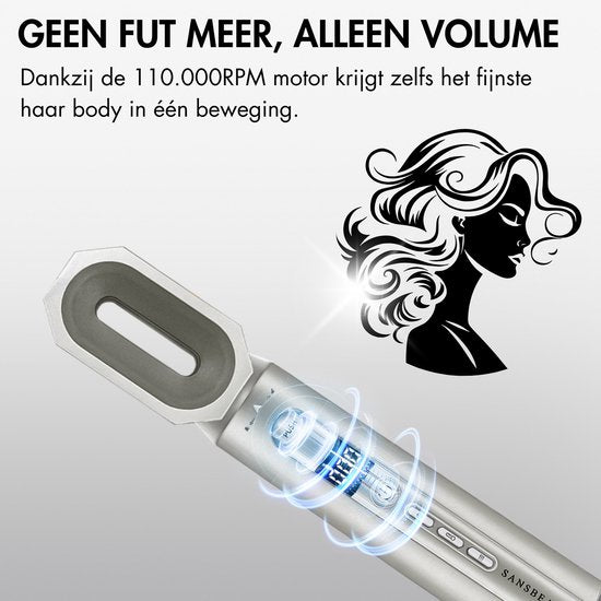 Sansbeauté® 8-in-1 Airstyler met Diffuser - Multistyler - Roterende Fohnborstel - Haarstyler - Haardroger - Warmteborstel - Krulborstel - Krultang - Stijlborstel - Coldshot