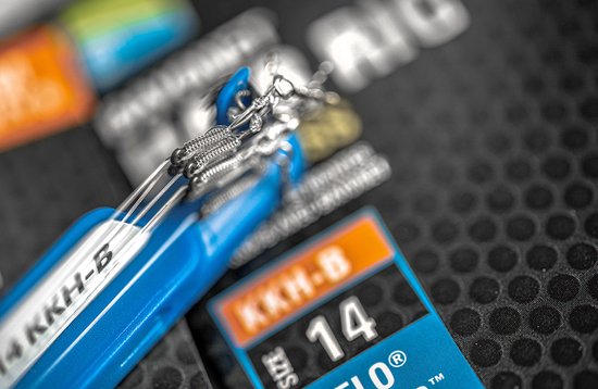 Preston Innovations KKH-B Bayonet Hair Rigs Barbless 10 cm 0,24 mm – Size 12 – Zilver/Transparant – Reflo Power RVS & Nylon
