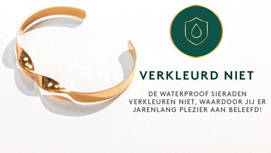 Laura Ferini Dames Armband Sera Goud - Goudkleurige Bangle - 18K Geelgoud Verguld - Sieraad - Accessoires - Sieraden - Dames Armbandje - Goud