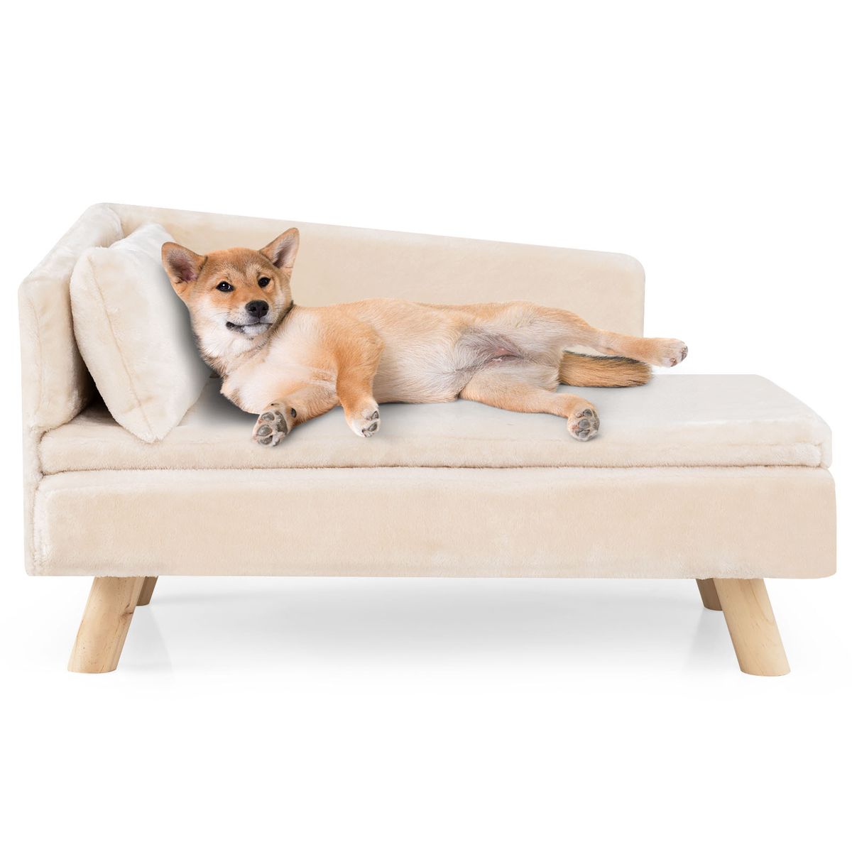 Coast Huisdierensofa - verhoogd ontwerp - voor kleine en middelgrote honden en katten - wit
