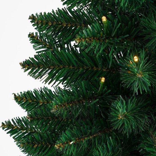 Black Box Trees Gerlos Kunstkerstboom met Verlichting - Kunstboom H90 x D41 cm - Kunst Kerstboom in Jute Zak - Kerstdecoratie voor Binnen - 108 Tips - Groen