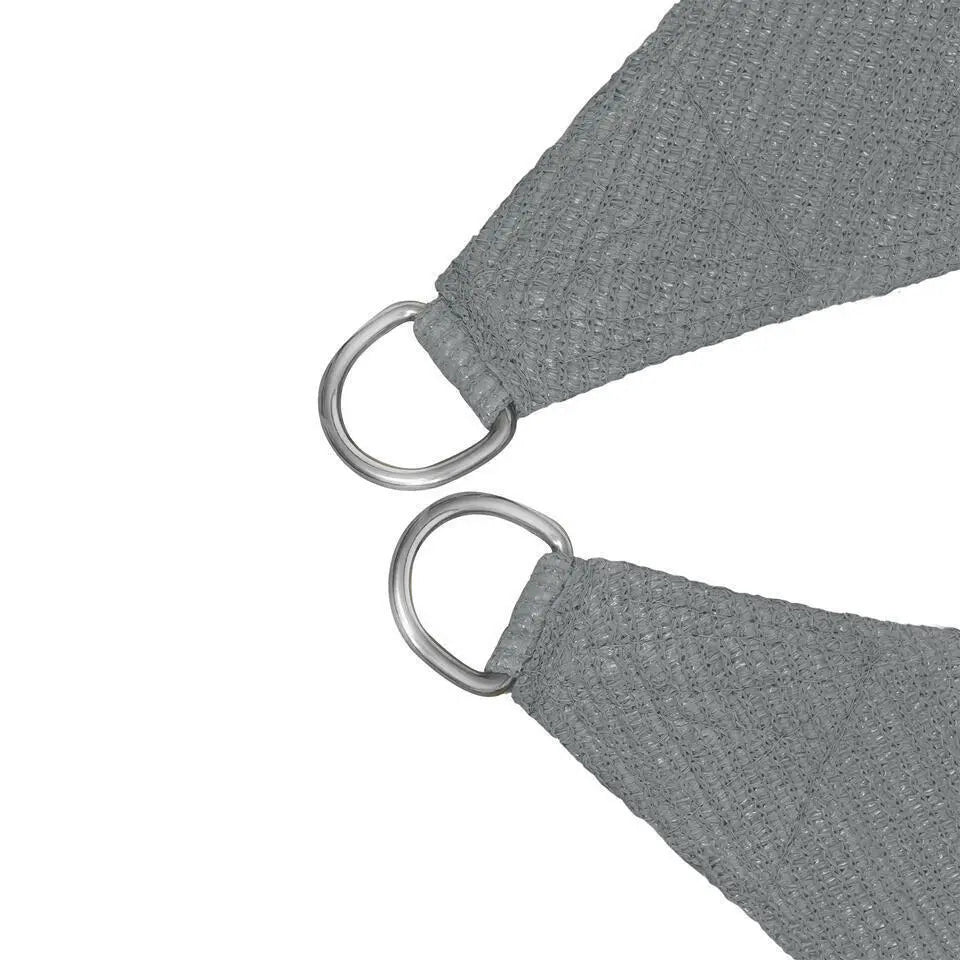 Tectake Schaduwdoek Zonneluifel Vierkant – Voorzien Van Upf 50 Plus Bescherming En Roestvrij Stalen Ringen En Vier Spankabels – Voor Tuin En Balkon – Grijs Polyethyleen – 500 x 500 cm