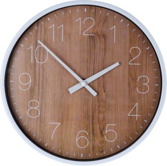 Wandklok bamboe - 25 cm - klok wand - kamer