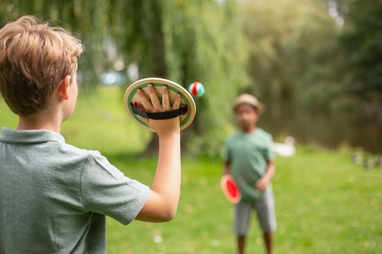 BS Toys Vang spel - Houten speelgoed - Sport - Vang Werpspel met klittenband