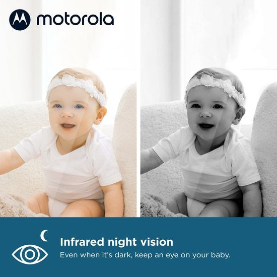 Motorola Nursery Babyfoon - met Camera - VM34 - 4.3-Inch Kleurendisplay - Infrarood Nachtzicht - Terugspreekfunctie - Slaapliedjes