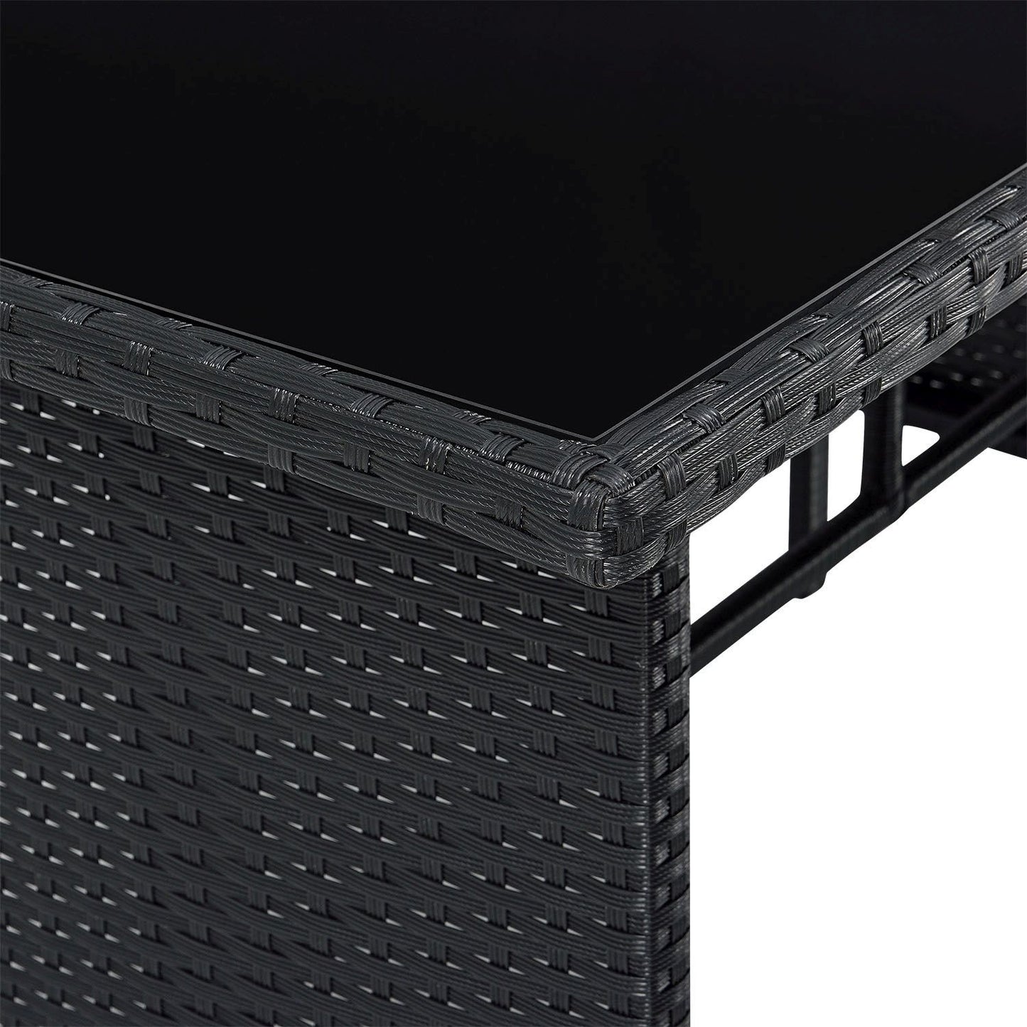 Manacor Polyrotan Loungeset - Zwart - 7-persoons - Met Kussens