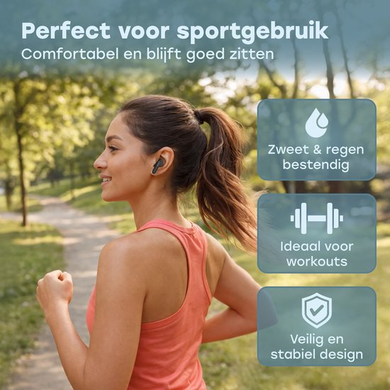 Audyn Oortjes Draadloos - Draadloze Oordopjes - Noise Cancelling ANC+ENC - Bluetooth - In-ear - Zwart - FlowTune Pro