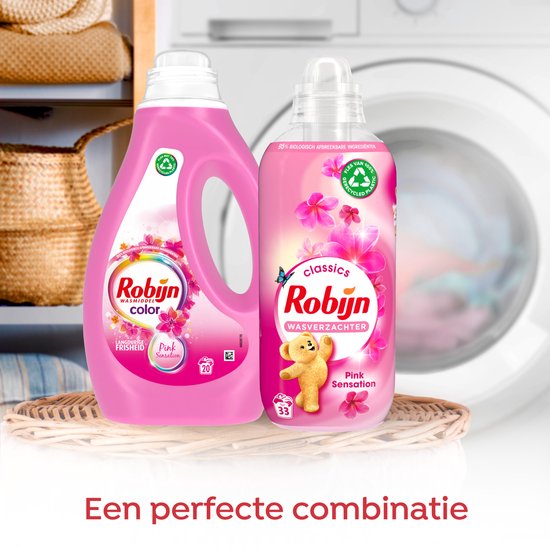 Robijn Color Pink Sensation Vloeibaar Wasmiddel 20 wasbeurten