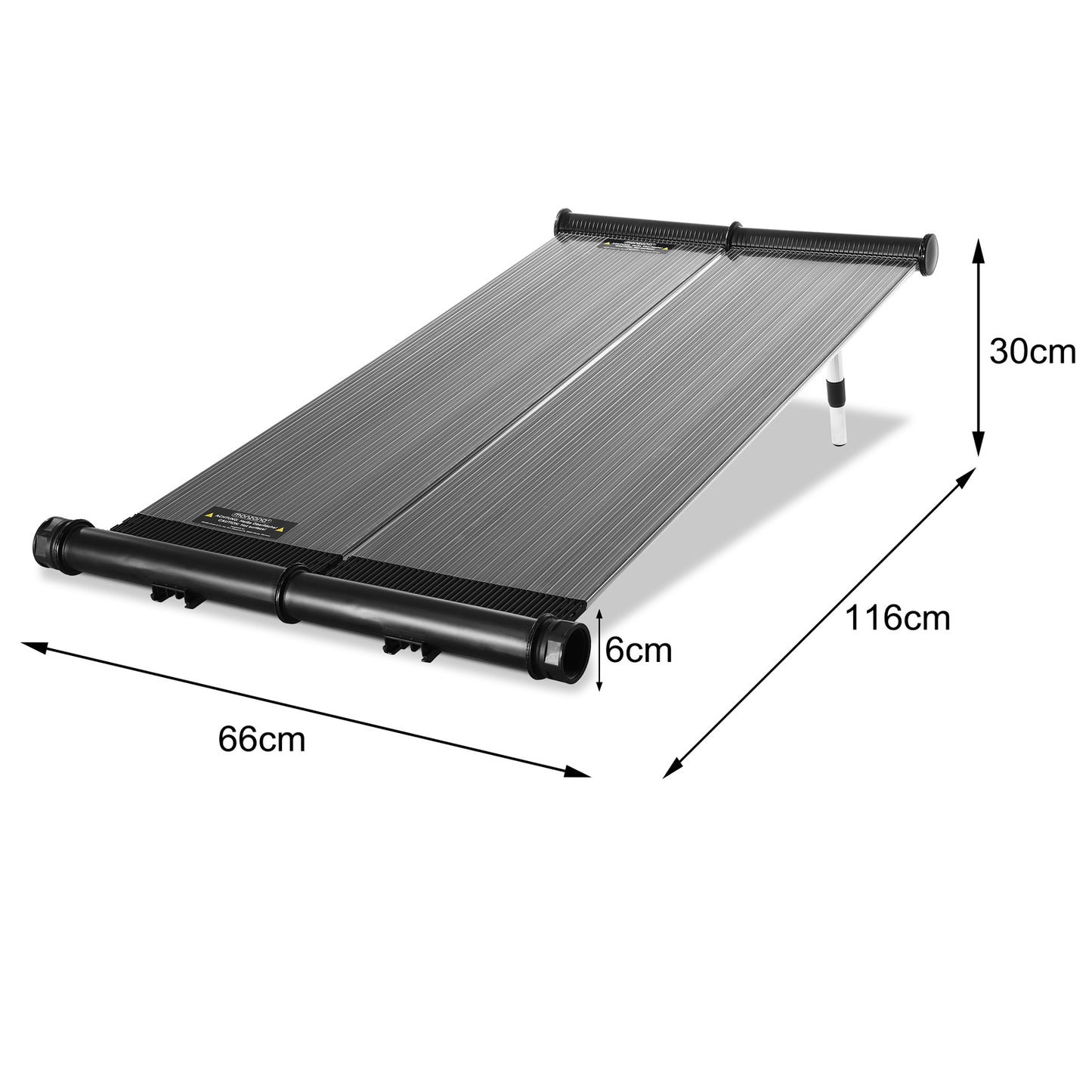 Monzana Zwembad Verwarming Zonnecollector 116x66cm Verstelbare Poot Aluminium