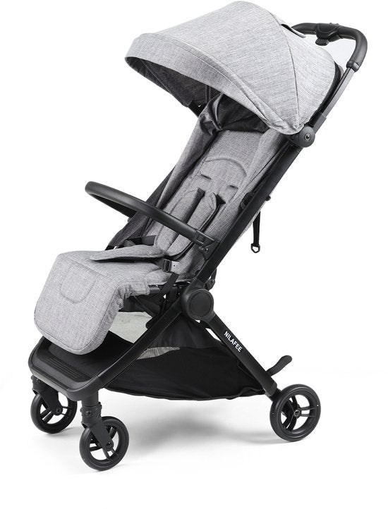 NilaFee™ MaxComfort - Buggy - Tot 25 kg - Plooibuggy - Kinderwagen - Inklapbaar - Vlek en waterafstotend - Grijs
