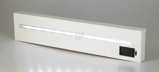 Home&Stylingcollection-wandplank-met LED-verlichting-wit-60 cm