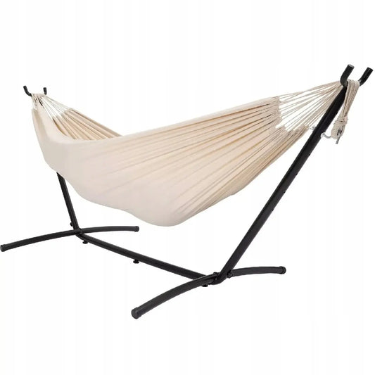 WOLTU Hangmat - 280x150 cm - Metalen Frame - Vrijstaand - Beige